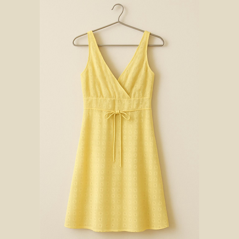 Blu Sage Yellow illet Sleeveless Dress size 6